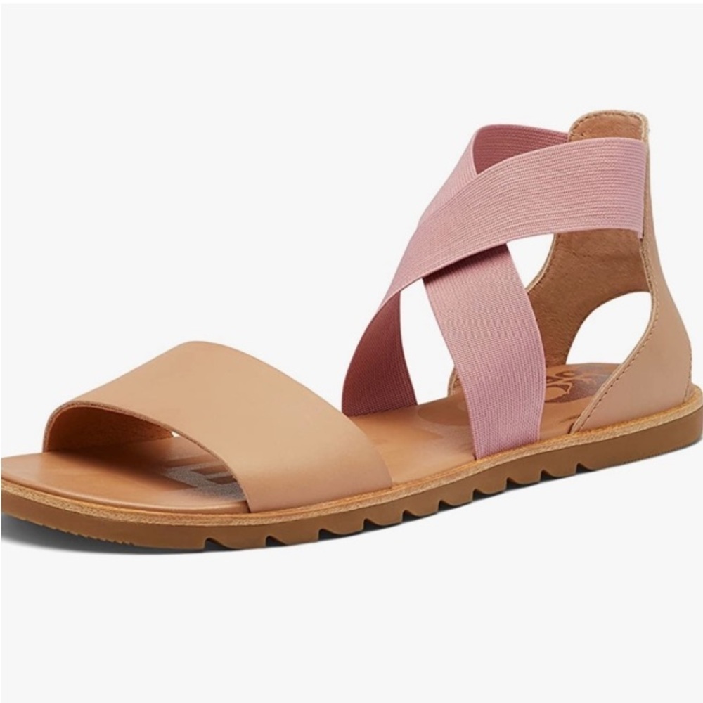 Sorel Pink and Tan Women’s Cross-Strap Sandals - Picture 16 of 16